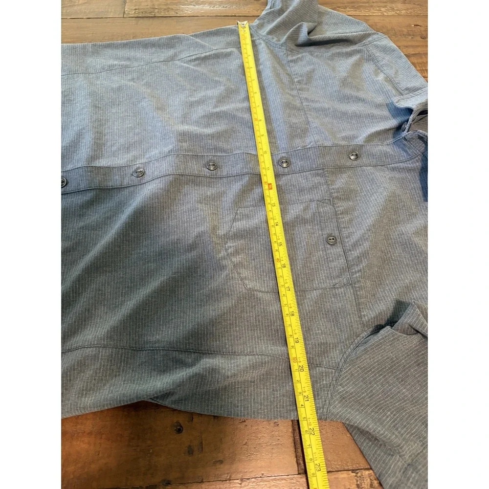 Kuhl Shirt Mens Medium Gray Short Sleeve Button Pocket Optimizr tapered wick upf - Picture 9 of 11